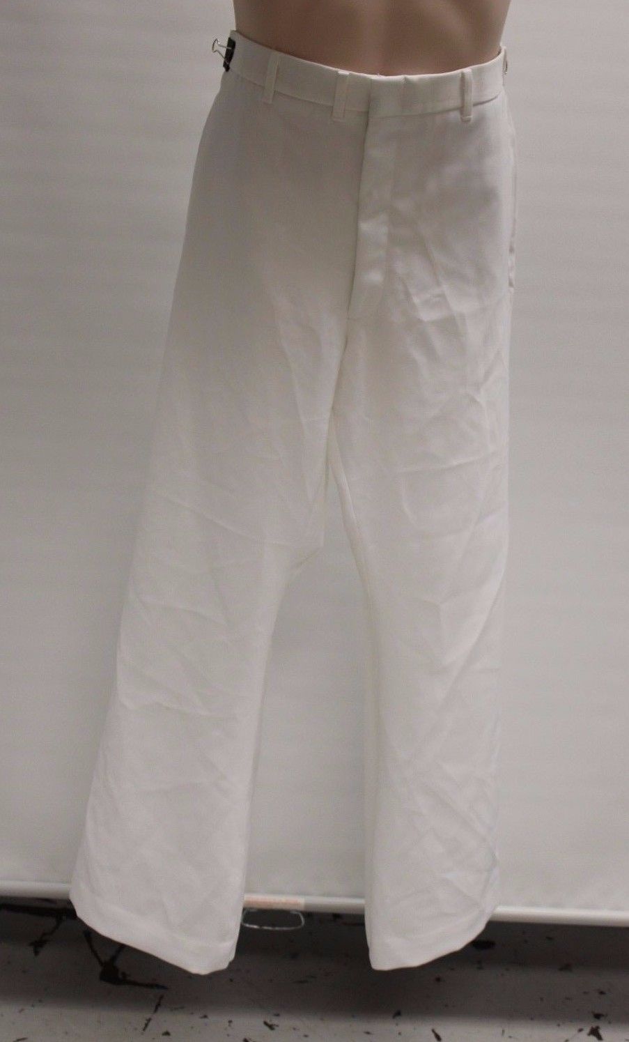 US Military Men's White Service Dress Trousers, Size: 35L, NSN 8405-01-076-0749
