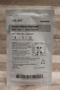 McKesson Patient Return Electrode Split Pad Dual Element - Adult - 22-ESREC New