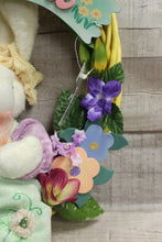 Load image into Gallery viewer, Easter Bunny Floral Welcome Sign -Used