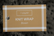 Load image into Gallery viewer, Knit Wrap - Brown - One Size - New