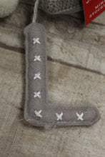Load image into Gallery viewer, Wondershop By Target Pompom Mini Holiday Stocking With Initial Charm Grey -New