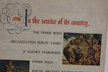 Load image into Gallery viewer, In The Service of its Country, The Fisher Body Org Builds Tanks Magazine Memorabilia