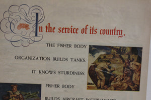 In The Service of its Country, The Fisher Body Org Builds Tanks Magazine Memorabilia