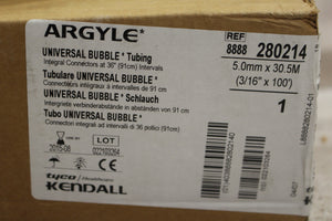 Kendall Argyle Universal Bubble Tubing - 3/16" x 100' - 8888280214 - New