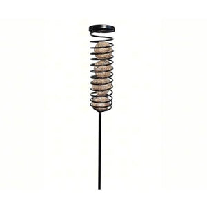 PineBush Coil Spring Suet Ball Feeder with Ground Stake - Black - PINE10771 -New