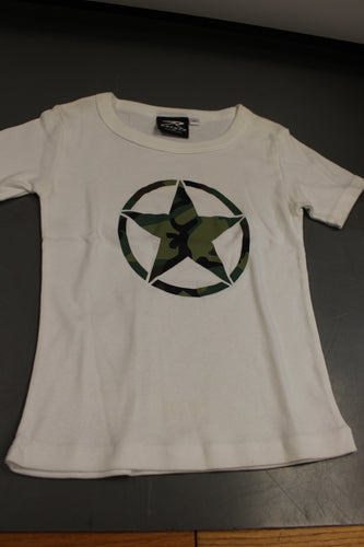 Rothco Camo Army Girls T-Shirt, White, Size: XS, New!