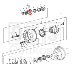 Wheel Bearing Retaining Lock Nut for 5 Ton , NSN 5310-00-374-0836, P/N 7979309-1