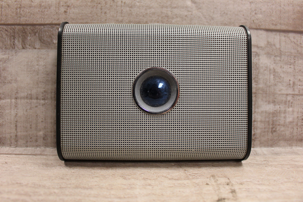 Brookstone Big Blue GO Wireless Bluetooth Portable Music Speaker -Silver -Used