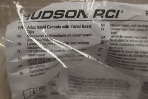 Hudson RCI Adult Nasal Cannula With Flared Nasal Tips - 1104 - Expired - New