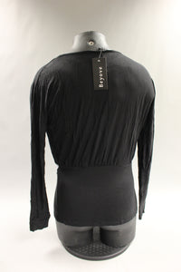 Women's Beyove Drape Tunic Size M -Black -New