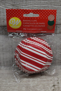 Wilton 75-Pack Of Baking Cups Holiday Themed -New