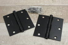 Load image into Gallery viewer, Emtek 91013-US19 Flat Black 3-1/2&quot; Square Corner Plain Bearing Steel Hinge -New