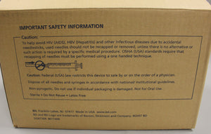 Box of 100 - BD 10mL Control Hypodermic Syringe, Luer-Lok, New