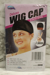 Dream 2-Piece Deluxe Wig Cap Set -Black -New