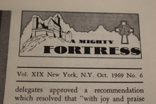 Load image into Gallery viewer, A Mighty Fortress, Vol XIX, Oct 1969, No 6, Published by the Lutheran Council