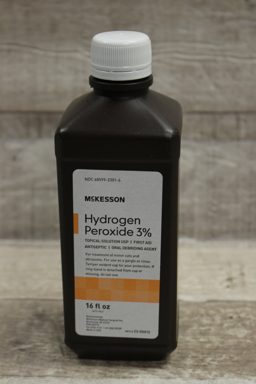 McKesson Hydrogen Peroxide 3% Topical Solution 16 Fl Oz -New