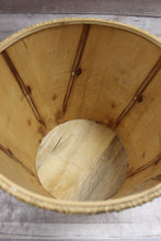 Load image into Gallery viewer, Laundry Hamper Trash Bin Décor Wooden Basket -Brown -New