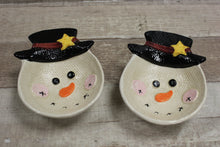 Load image into Gallery viewer, Country Road Snow Man Display Dish Set Of 2 -Used