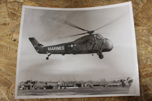 Vintage Authentic and Original Photo Marine Sikorsky S-58 Helicopter -Used