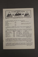 Load image into Gallery viewer, US Army Armor Center Daily Bulletin Official Notices, No 215, November 1, 1968