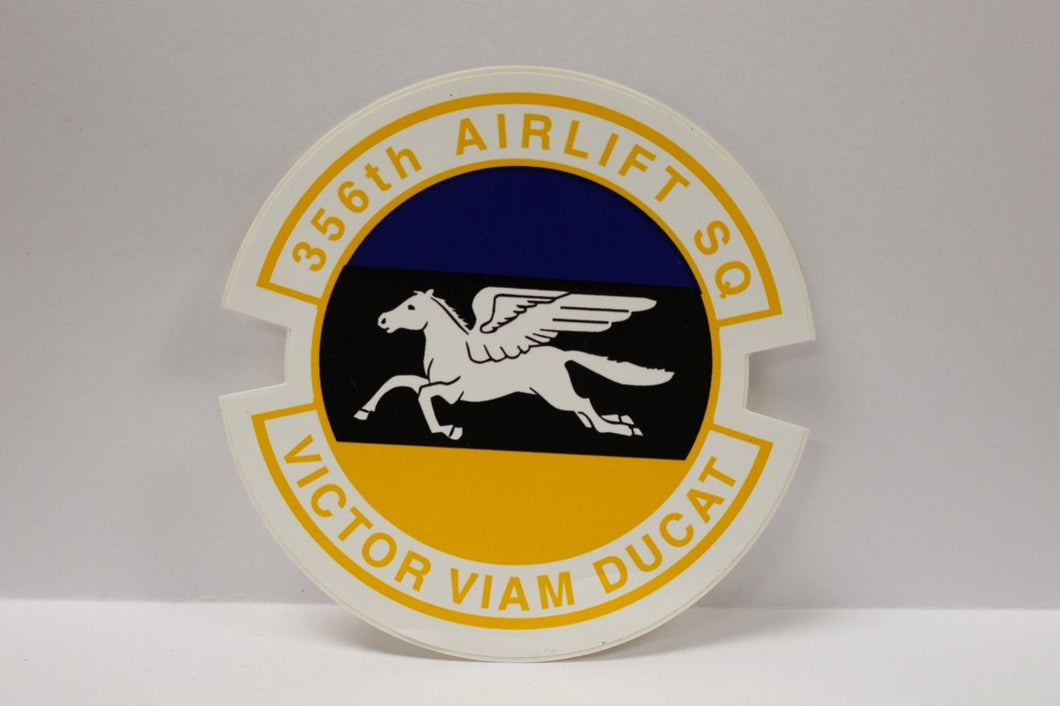 356th Airlift Squadron VICTOR VIAM DUCAT Color Decal, 3-1/8