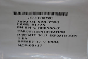 Warning Identification Marker, 7690-01-528-7591, SM-C-800566-7