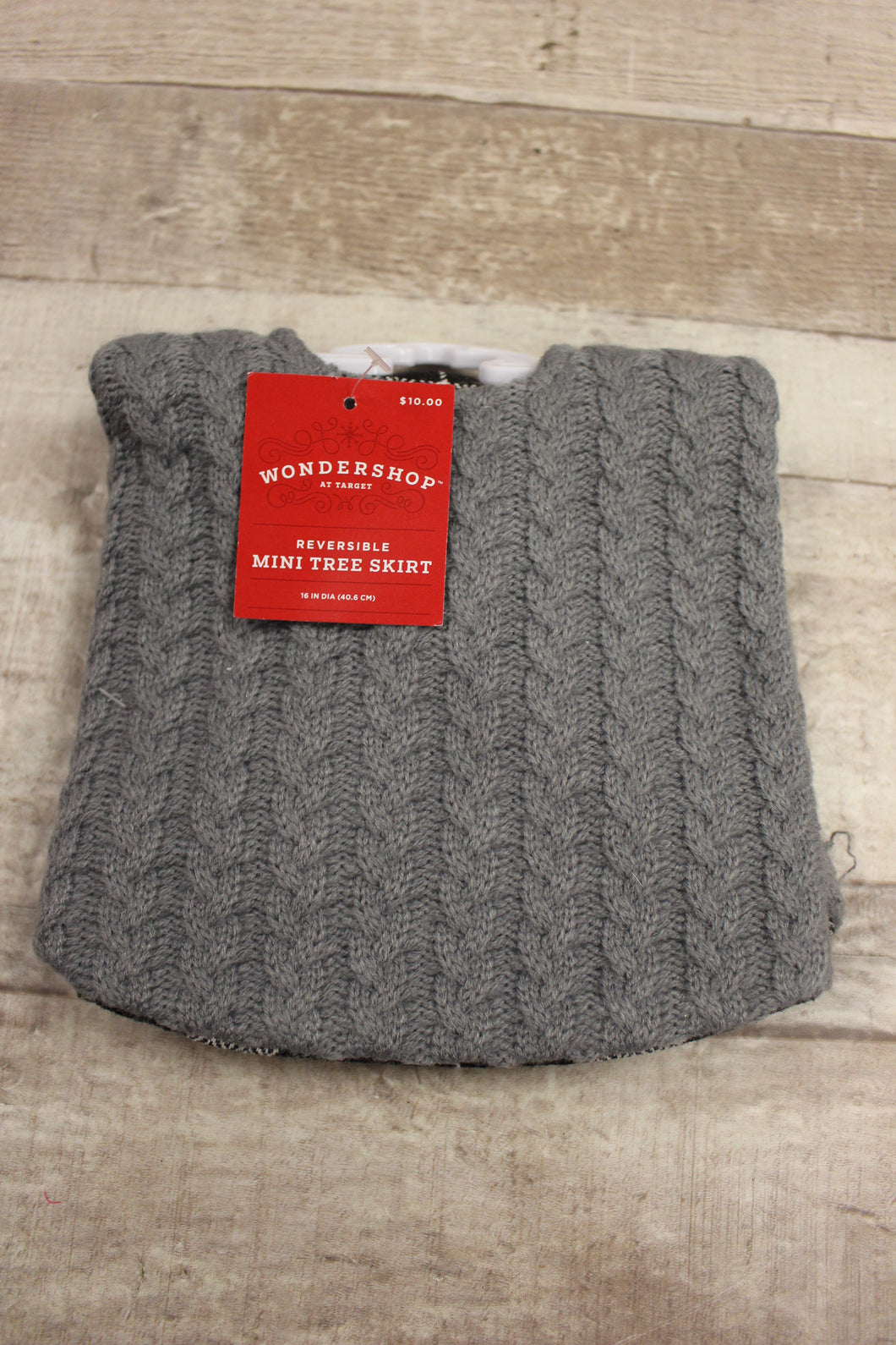 Wondershop By Target Reversible Mini Tree Skirt -Grey -New