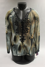 Load image into Gallery viewer, Hale Bob Women&#39;s Animal Print Long Sleeve Blouse - Size: Medium - New