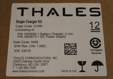 Load image into Gallery viewer, Thales High Capacity Single Radio Charger - 1600690-1 - 1600673-1 - New