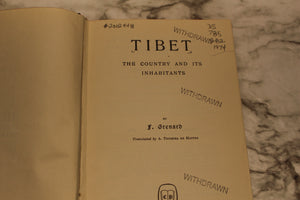 Tibet: The Country and Its Inhabitants - F. Grenard - Hardback - Used