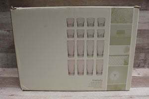 Target Home Melody 16-Pack Of Glass Tumbler Cups -New