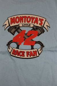 Juan Pablo Montoya #42 Nascar "I Love Racing" Baby Onsie, Size: 18 Months, Blue, New!