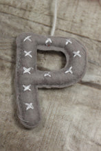 Load image into Gallery viewer, Wondershop By Target Pompom Mini Holiday Stocking With Initial Charm Grey -New