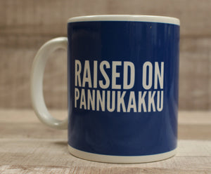 Raised on Pannukakku Coffee Cup Mug - Blue - New