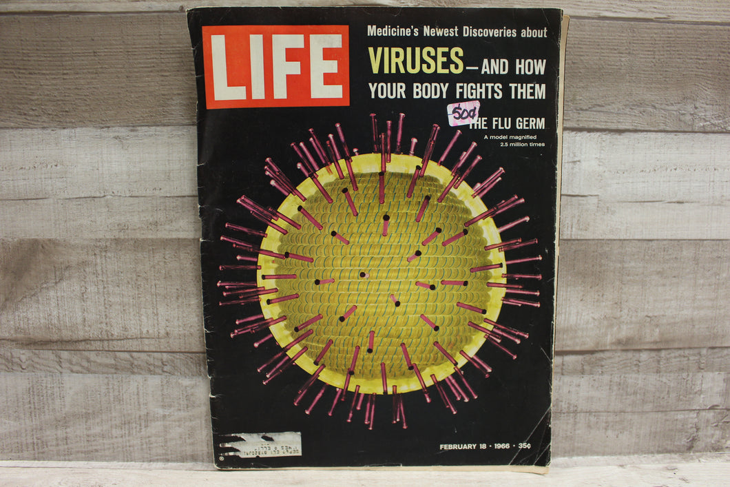 Life Magazine Viruses and How Your Body Fights Them -February 18th, 1966 -Used