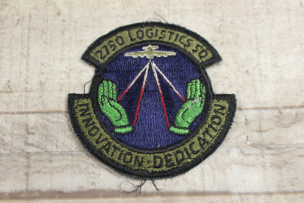 U.S. Airforce 2750 Logistics Squadron Innovation Dedication Sew On Patch -Used