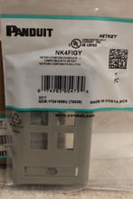 Load image into Gallery viewer, Panduit Netkey 4 Position Vertical Faceplate - NK4FIGY - 10 Pack - Gray - New