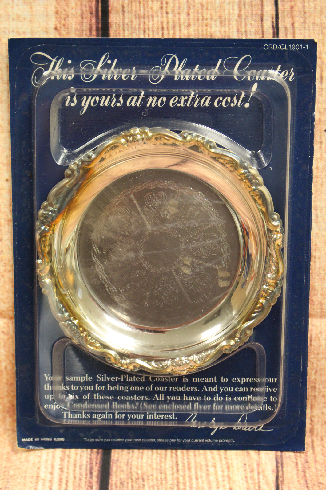 Reader's Digest Silver-Plated Coaster - New