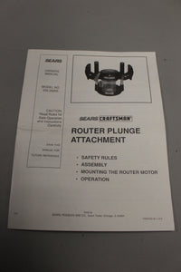 Sears Craftsman Router Plunge Attachment - New