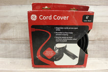 Load image into Gallery viewer, GE 6 Foot Electric Cord Cover For Work Office Area - Black - New - Damaged Box
