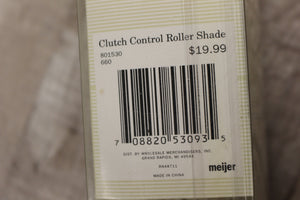 Meijer Innovations Clutch Control Roller Shade - 23" Wide x 64" Long - Color: Rattan-Champagne -New