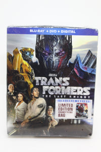 Transformers: The Last Knight Limited Edition DVD, Blue-Ray, Includes Draw String Bag, NEW!