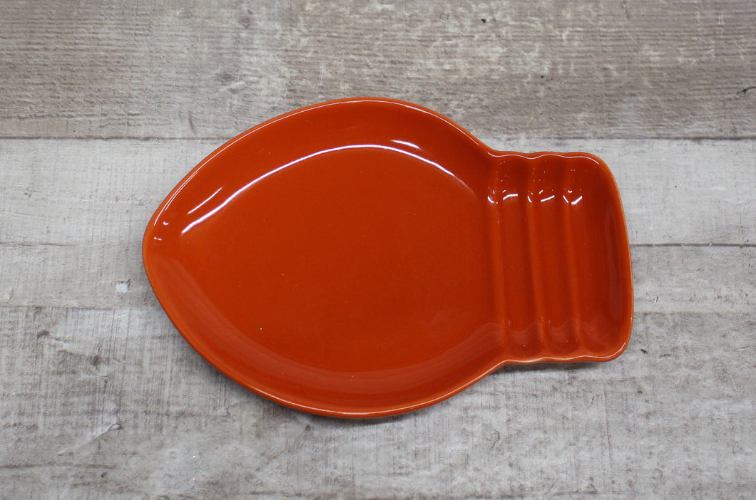 Ceramic Lightbulb Plate -Red -New