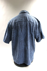 Jamaica Jaxx Men's Button Up Hawaiian Shirt Size L -Blue -Used