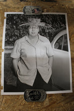 Load image into Gallery viewer, Vintage Authentic and Original Photo Woman Posing With Car -Used