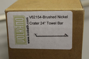 ICO Bath Volkano Crater 24" Towel Bar - V62154 - Brushed Nickel - New