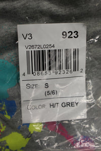 The Children's Place Long Sleeve Gray Girls Biker Shirt, Small (5/6), New