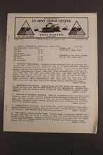 Load image into Gallery viewer, US Army Armor Center Daily Bulletin Official Notices, Year: 1969