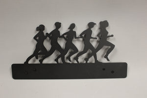 Boys Girls Track Running Wall Hanger Metal Sign For Track Runners -Black -Used
