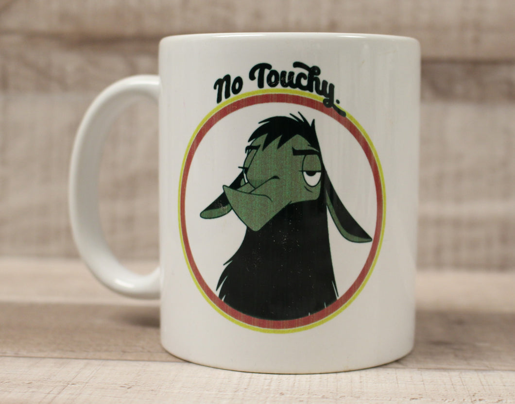 No Touchy Emperors New Groove Llama Coffee Mug Cup -New